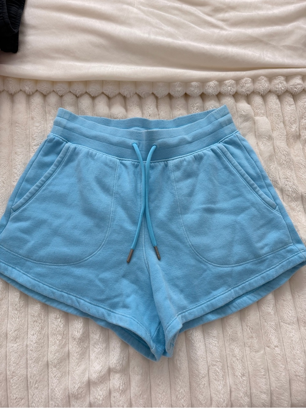 Women’s Light Blue Drawstring Lounge Shorts